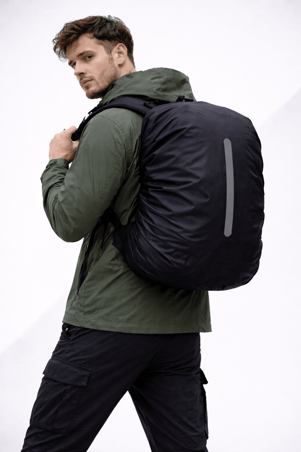 Housse de pluie imperméable et réfléchissante pour sac à dos (20–70L) – Protection vélo, camping & randonnée - RainShield