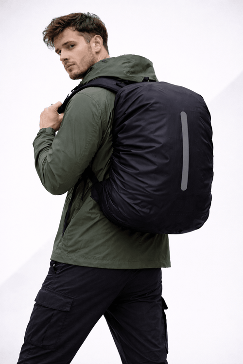 Housse de pluie imperméable et réfléchissante pour sac à dos (20–70L) – Protection vélo, camping & randonnée - RainShield