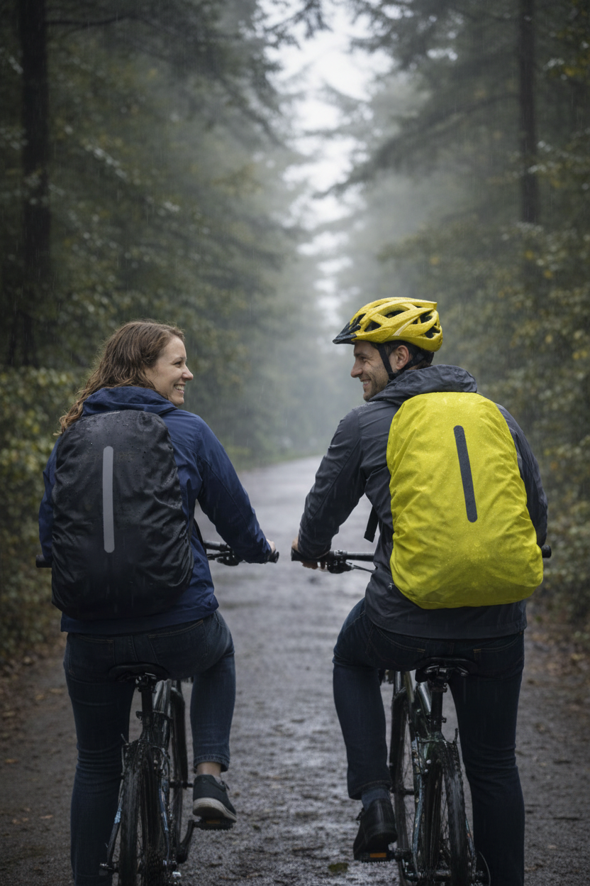 Housse de pluie imperméable et réfléchissante pour sac à dos (20–70L) – Protection vélo, camping & randonnée
