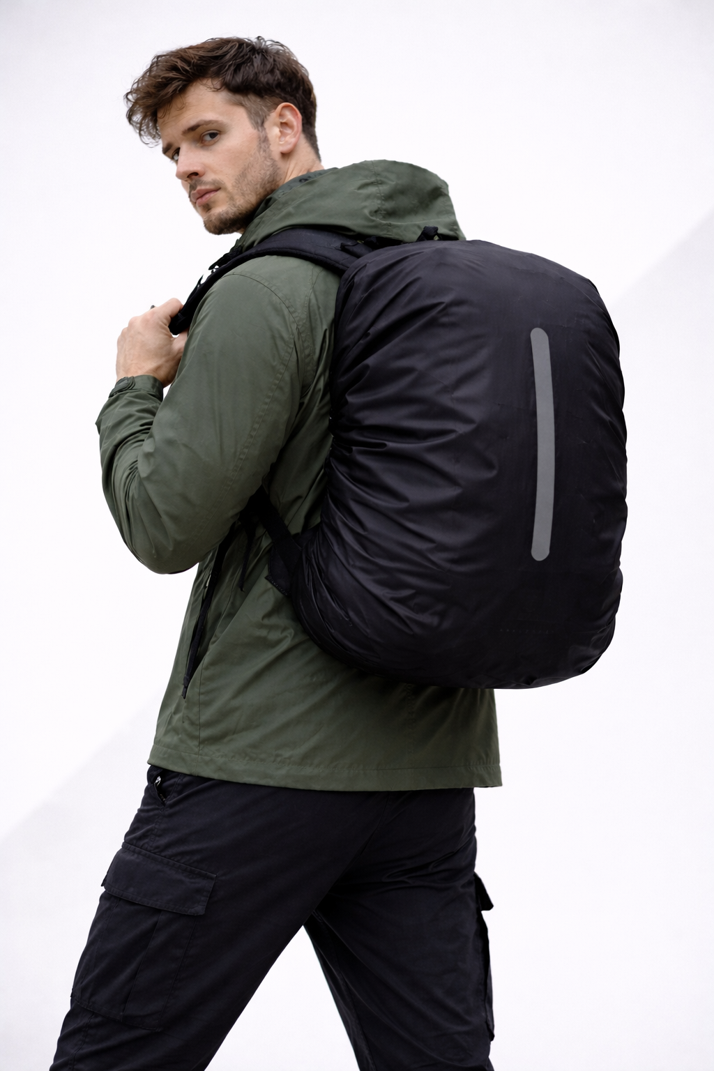 Housse de pluie imperméable et réfléchissante pour sac à dos (20–70L) – Protection vélo, camping & randonnée